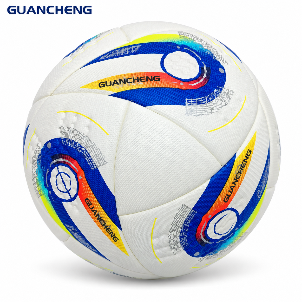 GUANCHENG Thermal Bonded PU Soccer Ball, Rubber Bladder, Durable Football for Indoor Outdoor Training Match - 图片 68
